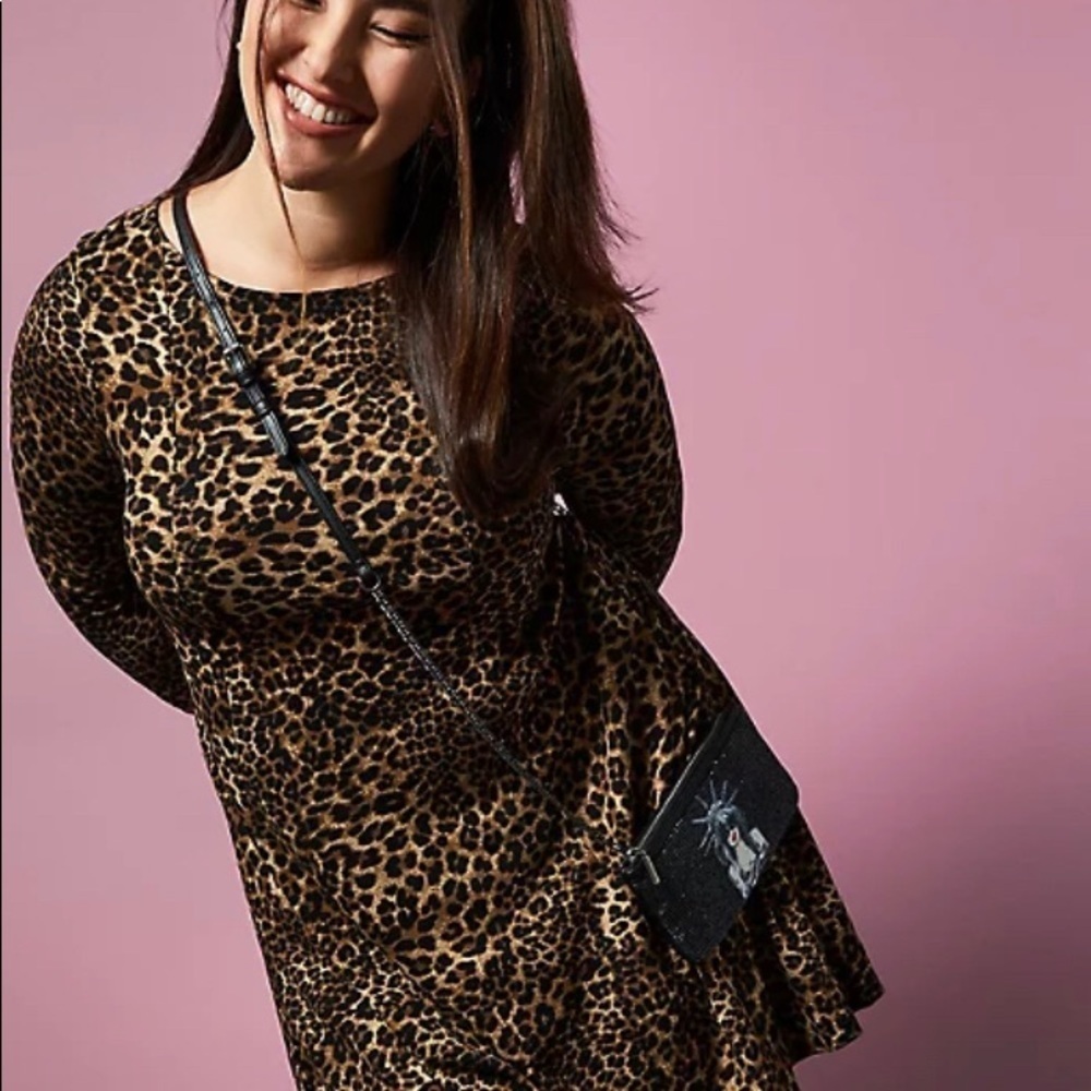 Torrid x Betsy Johnson Leopard Skater Dress size 2 EUC SOLD OUT